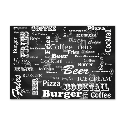 Acrylbild Fotodruck Speisekarte