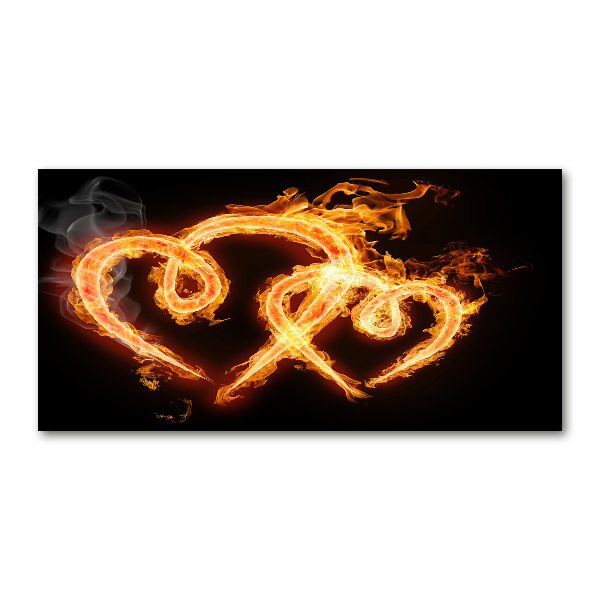 Foto auf Acryl Feuerherzen