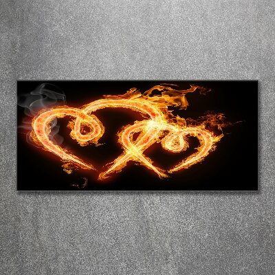 Foto auf Acryl Feuerherzen