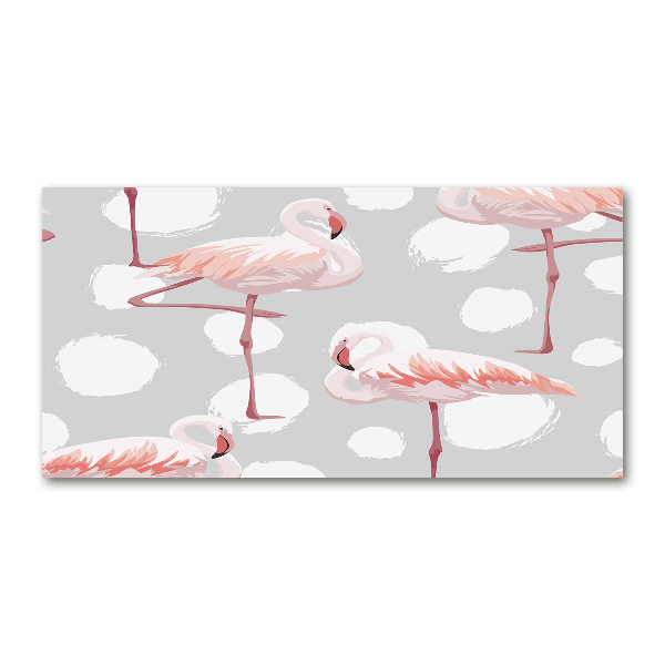 Acrylglas-Druck Flamingos