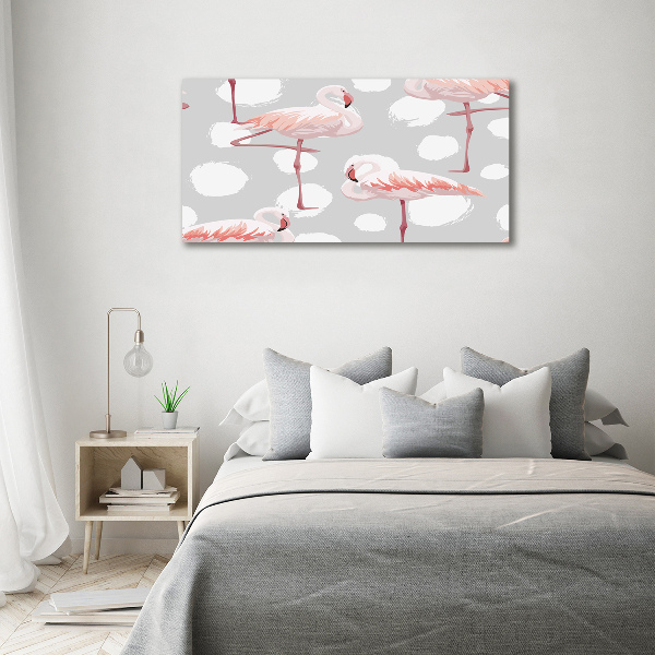 Acrylglas-Druck Flamingos