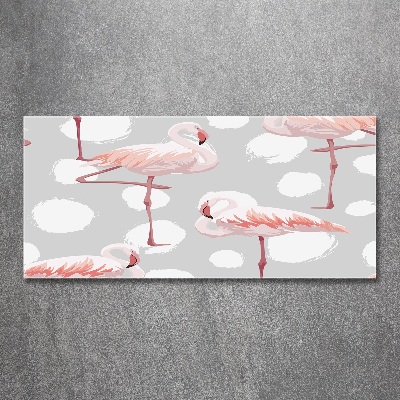 Acrylglas-Druck Flamingos