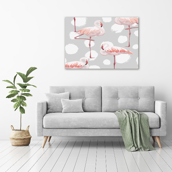 Acrylglas-Druck Flamingos