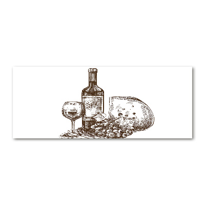 Foto auf Acryl Wein und Snacks