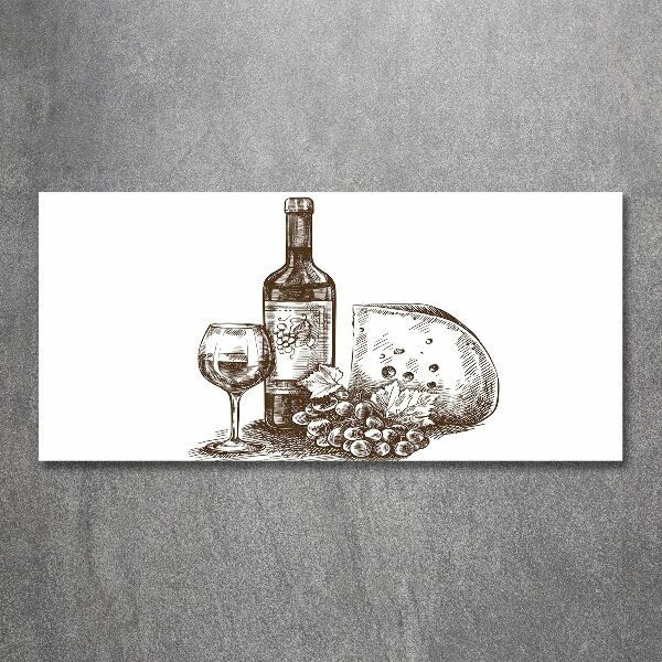 Foto auf Acryl Wein und Snacks