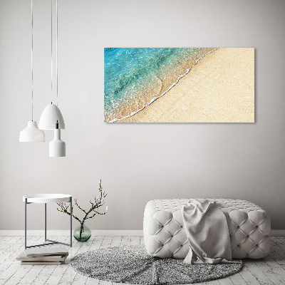 Bild auf Acrylglas Eine Welle am Strand