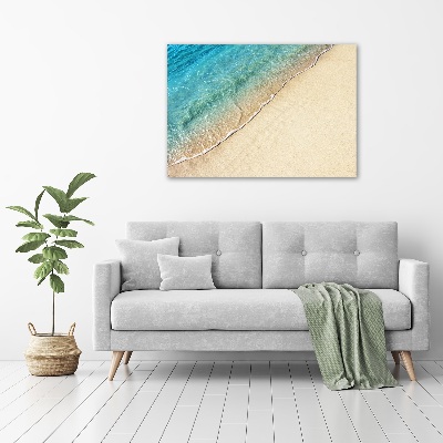 Bild auf Acrylglas Eine Welle am Strand