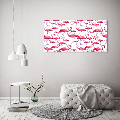 Foto auf Acryl Flamingos