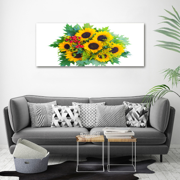 Bild auf Acrylglas Ein Strauß Sonnenblumen