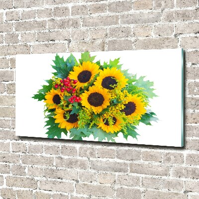 Bild auf Acrylglas Ein Strauß Sonnenblumen