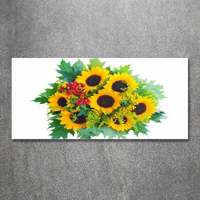 Bild auf Acrylglas Ein Strauß Sonnenblumen