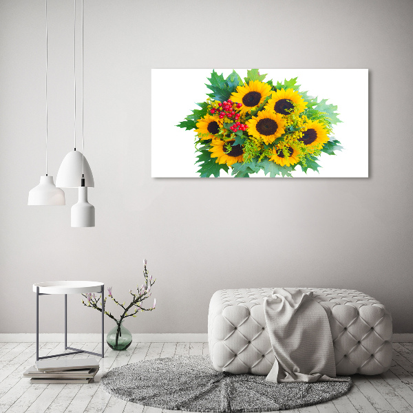 Bild auf Acrylglas Ein Strauß Sonnenblumen