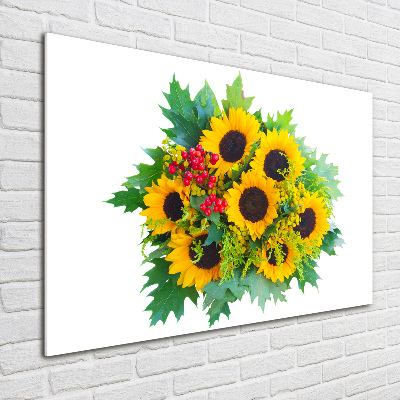 Bild auf Acrylglas Ein Strauß Sonnenblumen