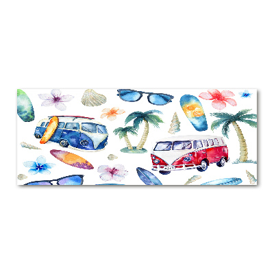 Acrylbild Fotodruck Surfsymbole