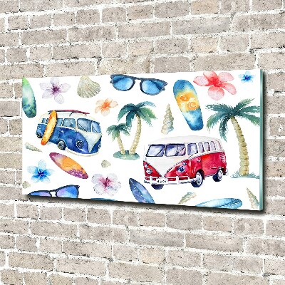 Acrylbild Fotodruck Surfsymbole