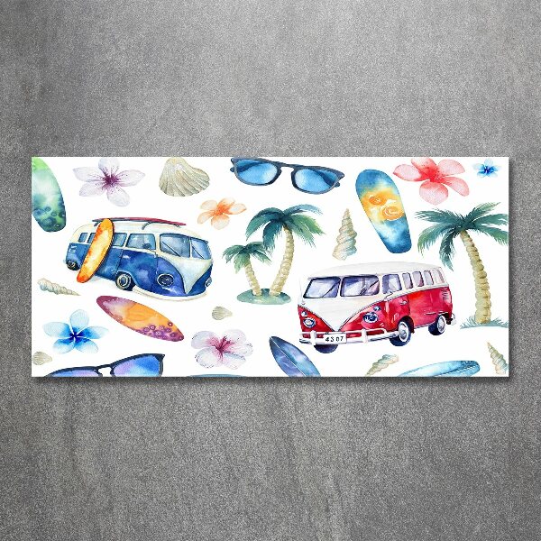 Acrylbild Fotodruck Surfsymbole