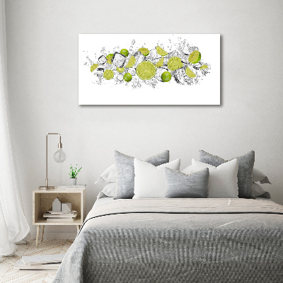 Acrylbild Fotodruck Limetten-Eiswürfel