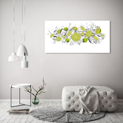 Acrylbild Fotodruck Limetten-Eiswürfel