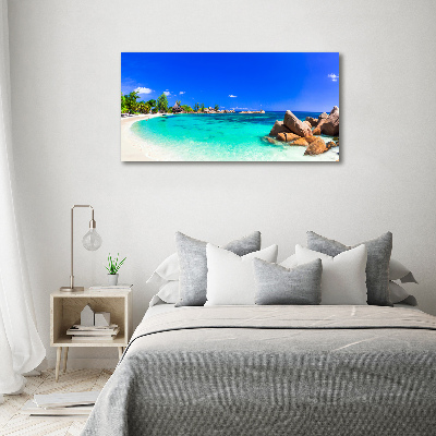 Acrylglas-Druck Strand der Seychellen