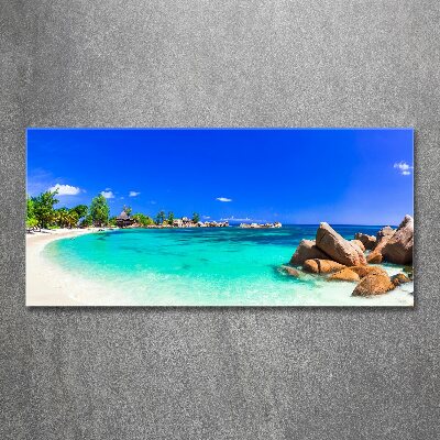 Acrylglas-Druck Strand der Seychellen