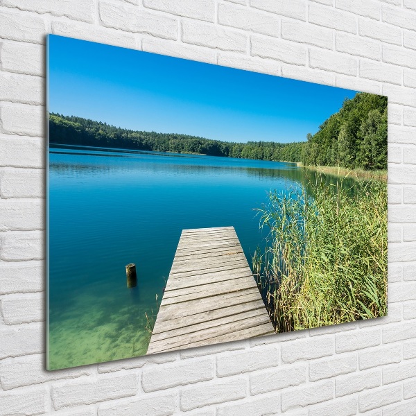 Acrylglas-Druck Pier am See