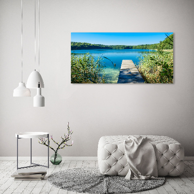 Foto auf Acryl Pier am See