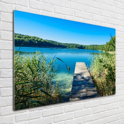 Foto auf Acryl Pier am See