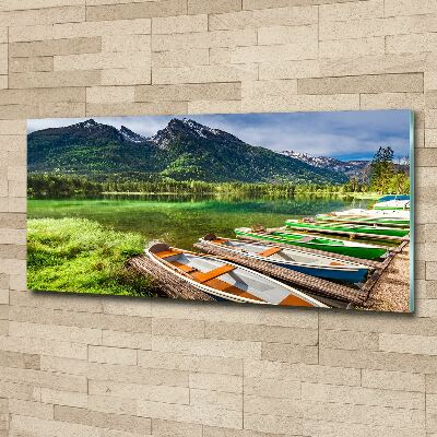 Foto auf Acryl Boote auf dem See