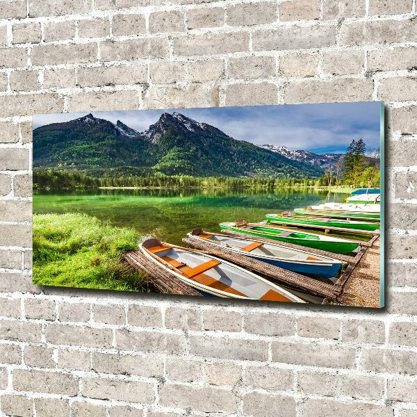 Foto auf Acryl Boote auf dem See