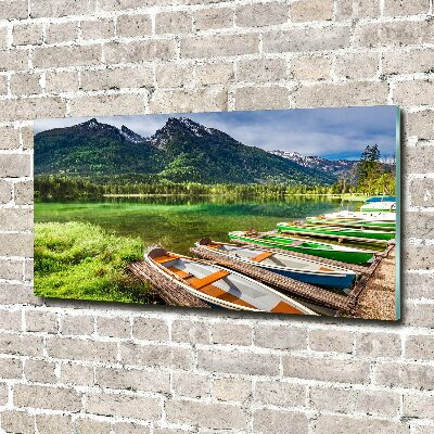 Foto auf Acryl Boote auf dem See