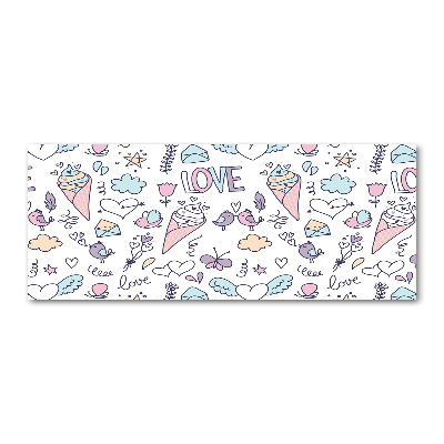 Acrylbild Fotodruck Romantisches Muster