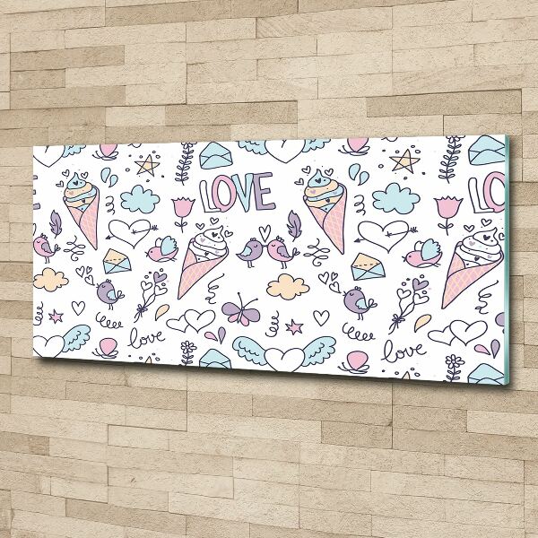 Acrylbild Fotodruck Romantisches Muster