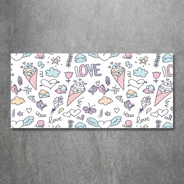 Acrylbild Fotodruck Romantisches Muster