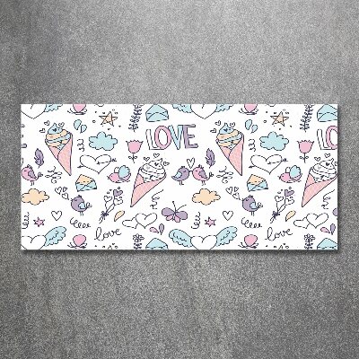 Acrylbild Fotodruck Romantisches Muster