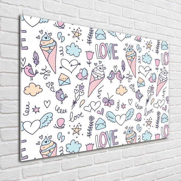 Acrylbild Fotodruck Romantisches Muster