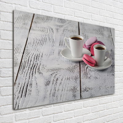 Acrylbild Fotodruck Kaffee und Kekse