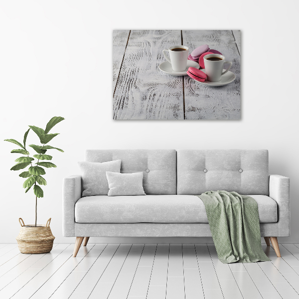 Acrylbild Fotodruck Kaffee und Kekse