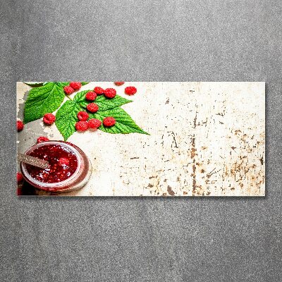 Foto auf Acryl Himbeermarmelade