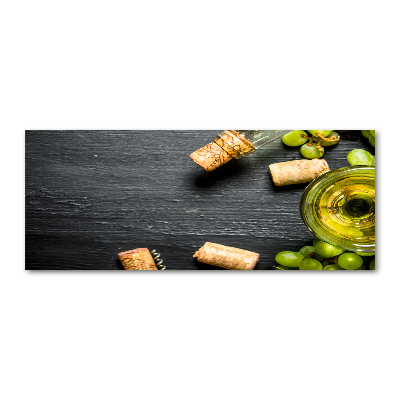 Acrylbild Fotodruck Weißwein und Früchte