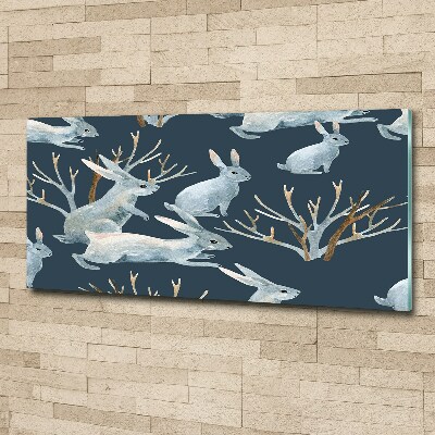 Foto auf Acryl Kaninchen im Winter