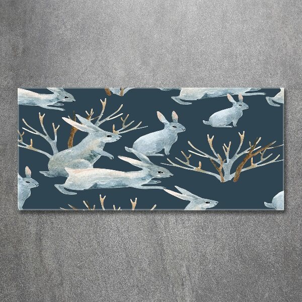 Foto auf Acryl Kaninchen im Winter