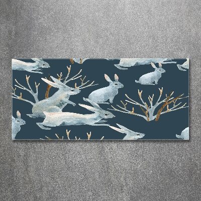 Foto auf Acryl Kaninchen im Winter