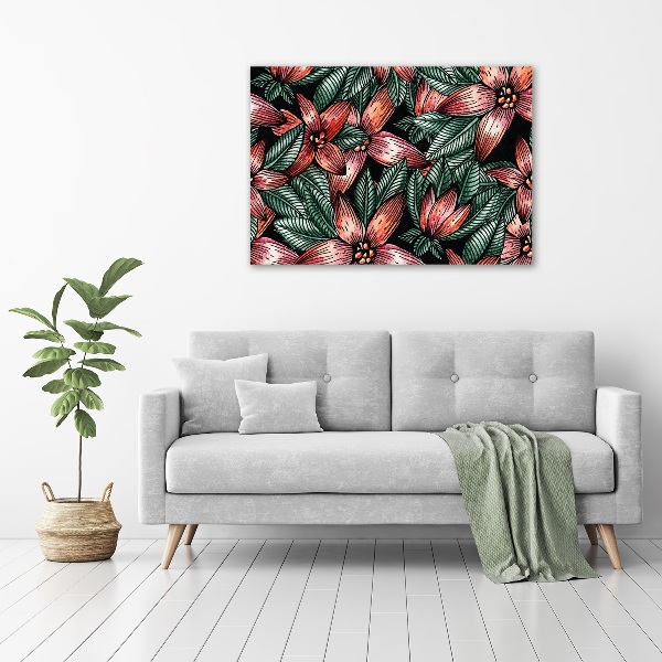 Bild auf Acrylglas Blumenmuster