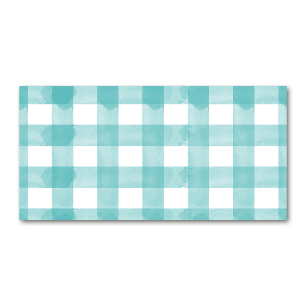 Acrylglas-Druck Blau kariert