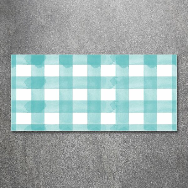 Acrylglas-Druck Blau kariert