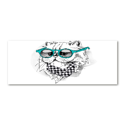 Acrylglas-Druck Katze mit Brille