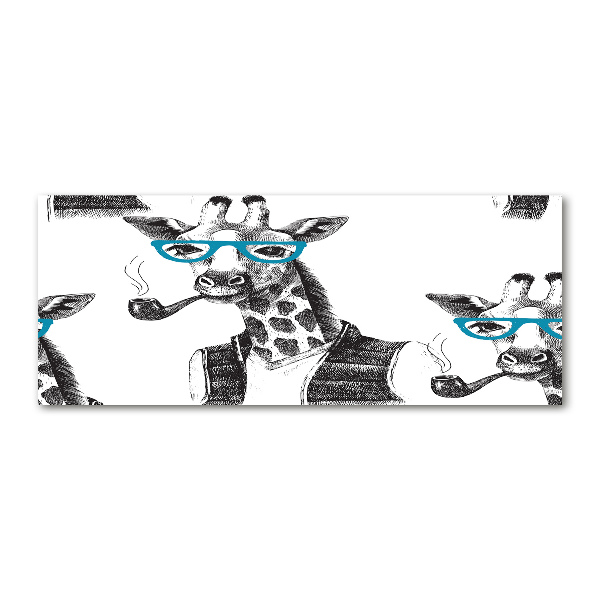 Bild auf Acrylglas Giraffe mit Brille