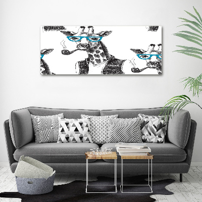 Bild auf Acrylglas Giraffe mit Brille