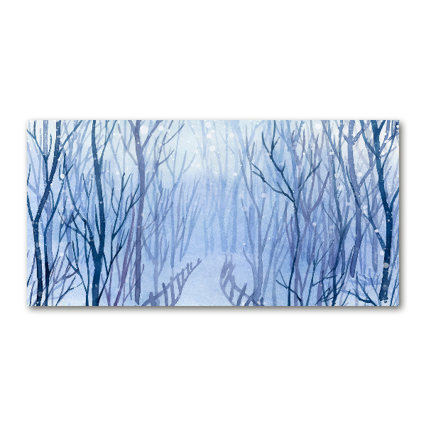 Bild auf Acrylglas Wald im Winter