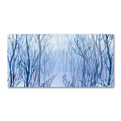 Bild auf Acrylglas Wald im Winter